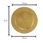 Sousplat Opala Dourado 33cm