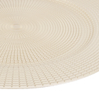 Sousplat com Borda para Mesa Natalina Glamour Clássico Champagne 33x33cm Chromus