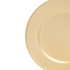 Sousplat para Mesa Plástico Ouro 1x33x33cm Cromus