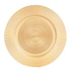 Sousplat para Mesa Plástico Ouro 2x33x33cm Cromus