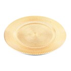 Sousplat para Mesa Plástico Ouro 2x33x33cm Cromus