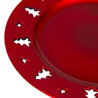 Sousplat para Mesa Plástico Vermelho 1x33x33cm Cromus