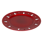 Sousplat para Mesa Plástico Vermelho 1x33x33cm Cromus