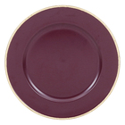 Sousplat para Mesa Plástico Vermelho 2x33x33cm Cromus