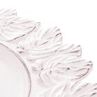 Sousplat Patinado De Plástico Garden Leaf Branco 35cm