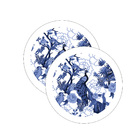 Sousplat Pavão Azul - 2 Peças - Sem Base