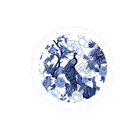 Sousplat Pavão Azul - 8 Peças - Com Base