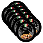 Sousplat Pizza Black - 12 Peças - Com Base
