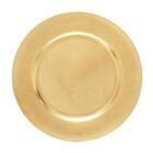 Sousplat Plástico Natal Redondo Dourado 33cm