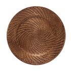 Sousplat Plástico Natal Redondo Rattan 33cm
