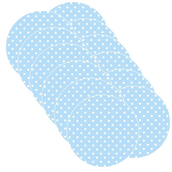 Sousplat Poá Azul - 12 Peças - Com Base