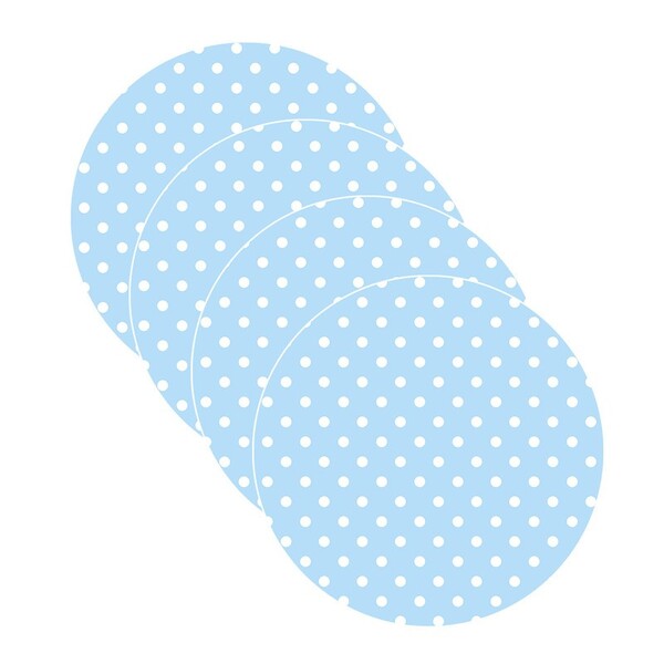 Sousplat Poá Azul - 4 Peças - Sem Base