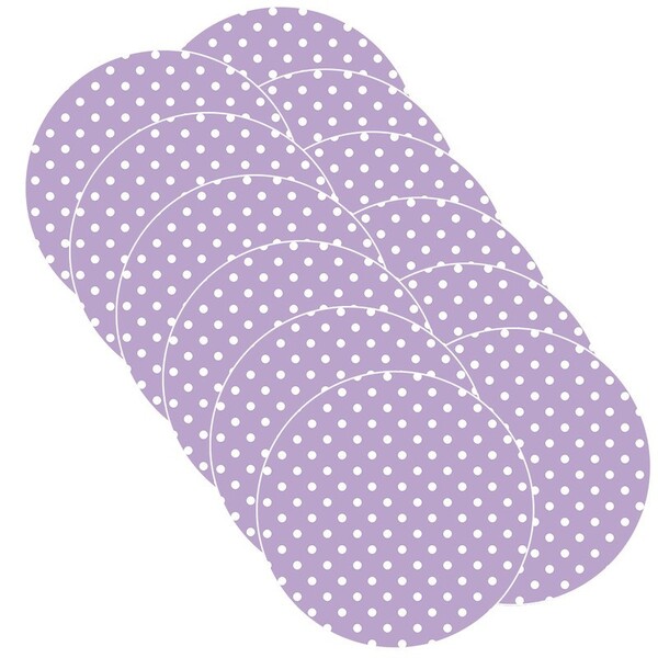 Sousplat Poá Lilás - 12 Peças - Sem Base