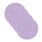 Sousplat Poá Lilás - 4 Peças - Com Base