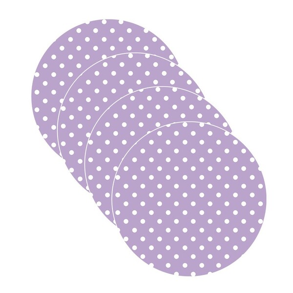 Sousplat Poá Lilás - 4 Peças - Com Base