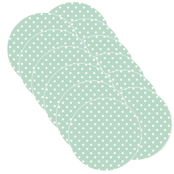 Sousplat Poá Verde - 12 Peças - Sem Base