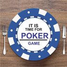 Sousplat Poker Azul Em Mdf 35x35cm
