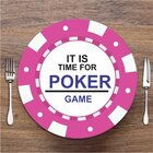 Sousplat Poker Rosa Em Mdf 35x35cm