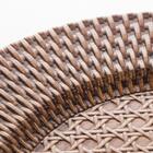 Sousplat Pp Textura Rattan Marrom 33cm