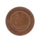 Sousplat Pp Textura Rattan Marrom 33cm