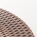 Sousplat Pp Textura Rattan Marrom 33cm