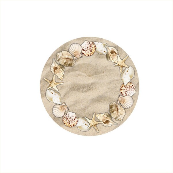 Sousplat Praia - 1 Peça - Com Base