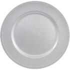 Sousplat Redondo Borda Decor Prata 33 Cm