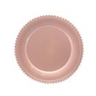 Sousplat Redondo Borda Decorada Rose Gold Yangzi 20907