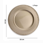 Sousplat Redondo Decorativo Natalino Champanhe 33x33x33 Cm D'