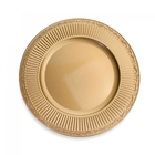 Sousplat Redondo Decorativo Natalino Dourado 33x33x33 Cm D'ro