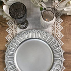 Sousplat Redondo Romano Prata 36cm - 1174