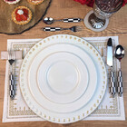 Sousplat Redondo Valence Conwy Branco Com Marrom 35cm