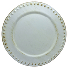 Sousplat Redondo Valence Conwy Branco Com Marrom 35cm