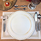 Sousplat Redondo Valence Conwy Branco Com Marrom 35cm