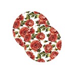 Sousplat Rosas Branco - 2 Peças - Sem Base