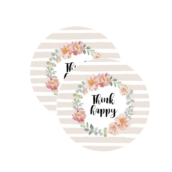 Sousplat Think Happy - 2 Peças - Sem Base