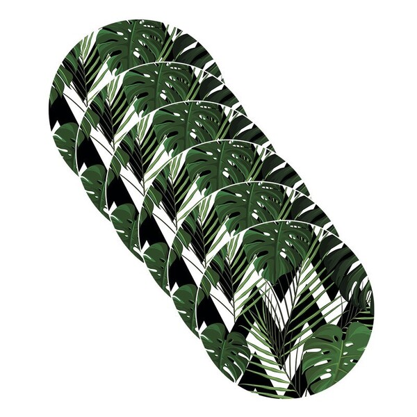 Sousplat Tropical Chevron - 6 Peças - Com Base