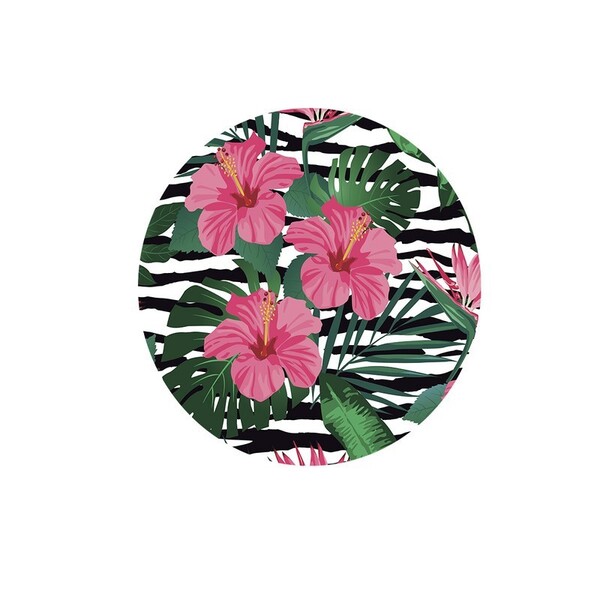 Sousplat Tropical Flores - 1 Peça - Sem Base