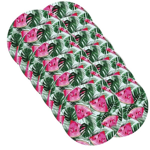 Sousplat Tropical Melancia - 12 Peças - Sem Base