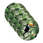 Sousplat Tucano Folhas - 4 Peças - Com Base