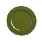 Sousplat Verde E Dourado Bolinhas