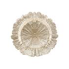 Sousplat Wolff Flor De Plástico Dourado 33cm