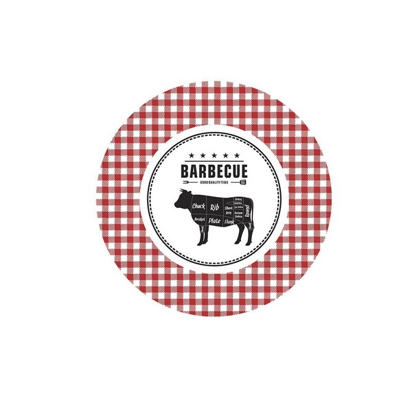 Sousplat Xadrez Barbecue - 1 Peça - Sem Base