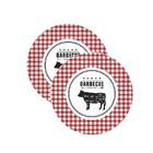 Sousplat Xadrez Barbecue - 2 Peças - Com Base