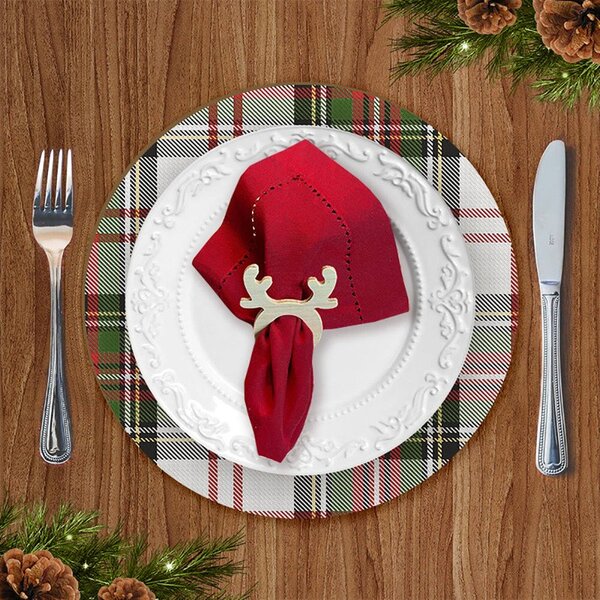 Sousplat Xadrez Colorido Com Porta Guardanapo Rena