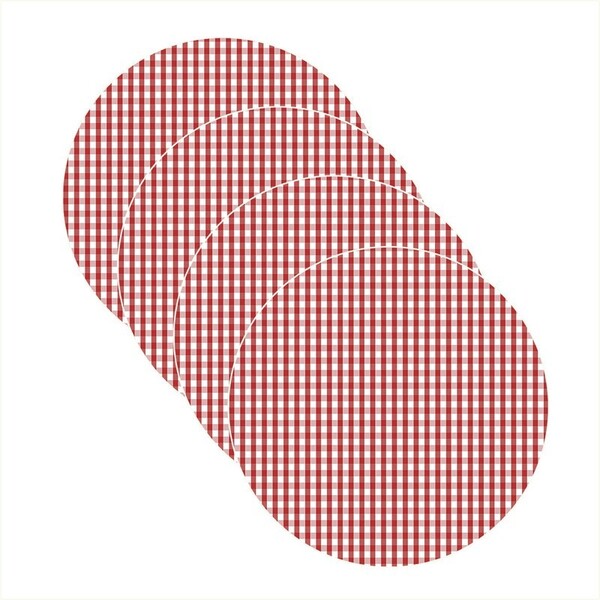 Sousplat Xadrez Vermelho - 4 Peças - Sem Base