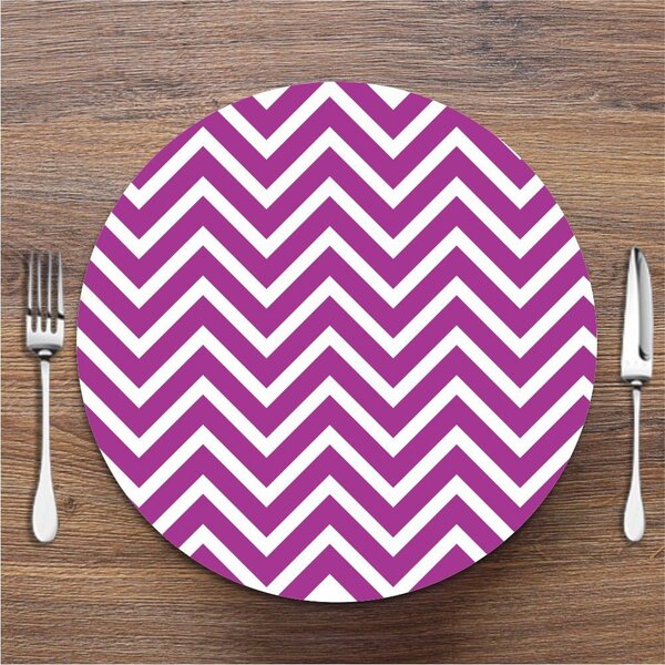 Sousplat Zig Zag Rosa Pink Em Mdf 35x35cm