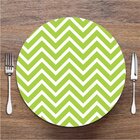 Sousplat Zig Zag Verde Limão Em Mdf 35x35cm