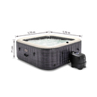 Spa Inflável Quadrado para 4 Pessoas 175x175cm 220V Greystone Deluxe Intex