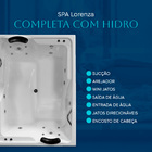 Spa Retangular Lorenza COMPLETO com hidromassagem em acrílico